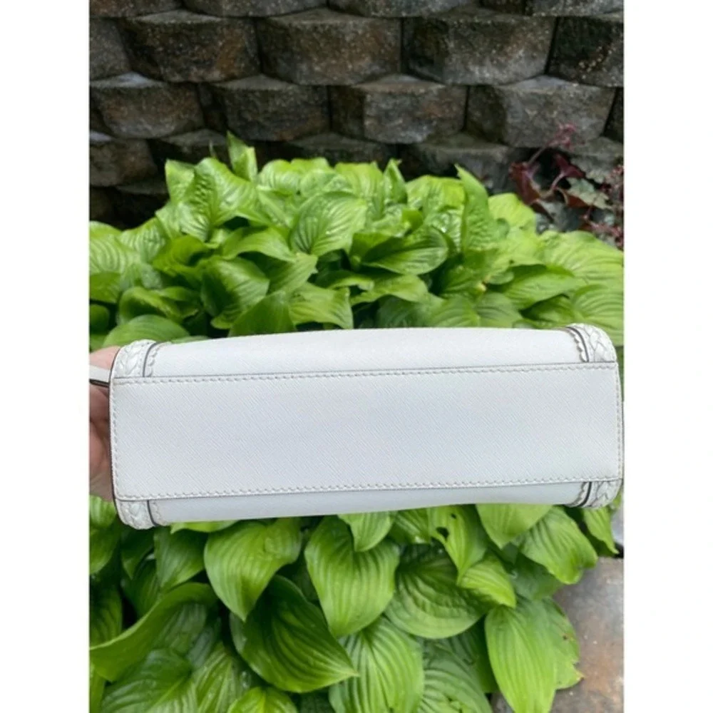 Kate Spade Raffia Straw White Leather‎ Crossbody Bag Woven Summer Resort